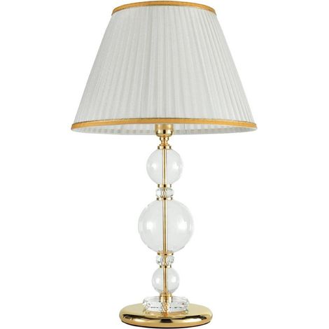 Lampada da tavolo BACH 40x66 cm in vetro trasparente Oro (1/3)