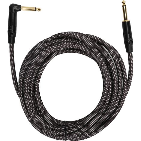 Câble audio pour guitare JORINDO 6M, connecteur plaqué or 6,35 mm, gaine noire, référence JD6219 (1/5)