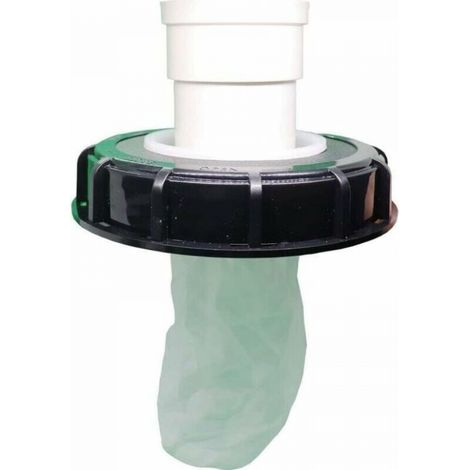 Filtre de couverture IBC lavable en nylon avec couvercle de réservoir d'eau de pluie IBC 1000l DN 75 feutre aiguilleté noir 165mm (1/3)