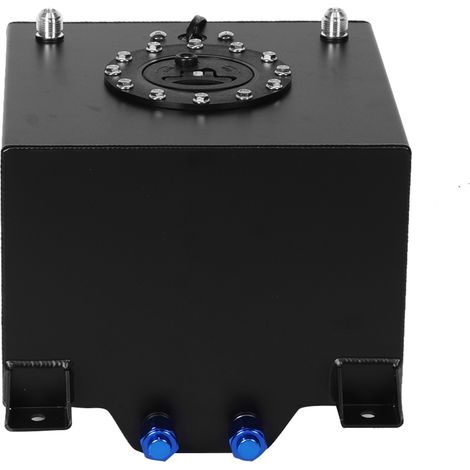 Universeller 5-Gallonen-Kraftstofftank aus schwarzem Aluminium für Benzinzellen, praktisches Autozubehör