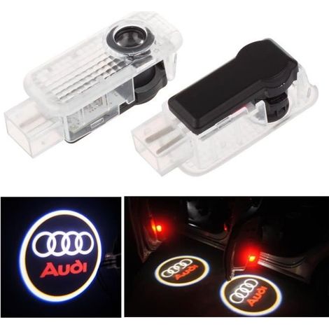 Porte 2pcs LED voiture bienvenue courtoisie de lumière LED voiture projecteur laser Logo Pour Audi Logo Puissanc (1/4)