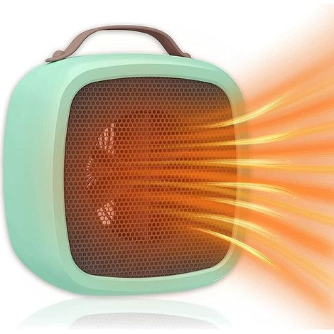 Tragbarer Heizlüfter, Mini-Keramik-Heizlüfter für den Winter, geeignet für Schlafzimmer, Büro, Wohnzimmer, leiser, energiesparender Heizlüfter (umweltfreundlich) (1/5)