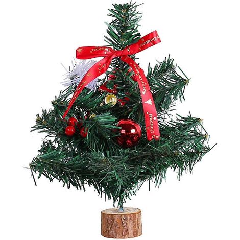 Mini-Desktop-Weihnachtsbaum, Weihnachtsdekoration, kleiner Weihnachtsbaum für den Weihnachtstag (grün, 29 cm) (1/4)