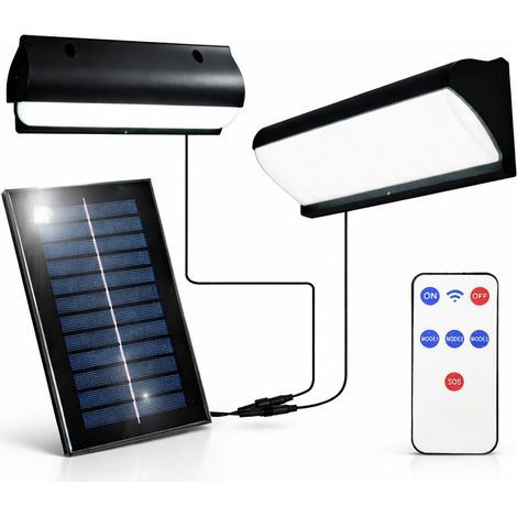 Luce Solare LED Esterno IP65 con Telecomando - 2 Lampade Fotovoltaiche (1/5)