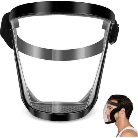 Clear Full Face Visor Reusable Anti-Fog HD Clear Face Mask Adjustable Eye Protection Face Mask (1/5)
