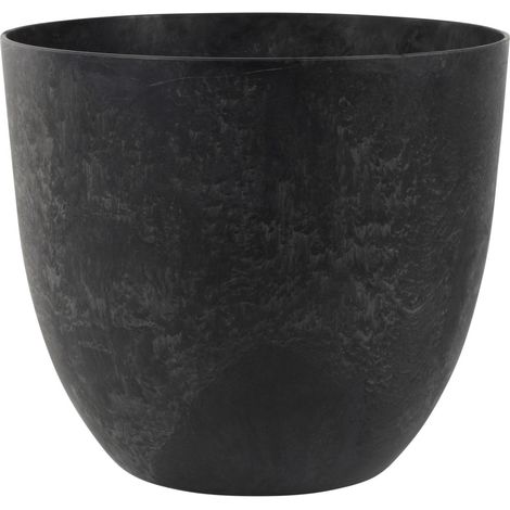 Artstone Pflanztopf Bola Ø38cm schwarz Ø 38 cm Pflanzkübel