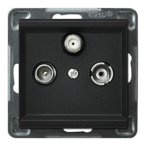 Presa per antenna Sonata RTV-SAT, nera metallizzata GPA-RS/m/33