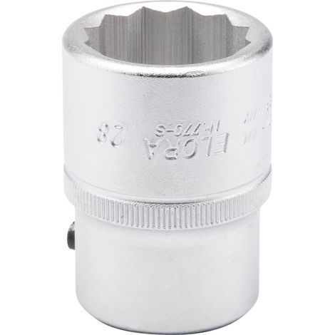 Draper 28mm Bi-Hexagon Socket for 3/4-Inch Drive – Metric Square Drive Socket, 3/4" Square Drive, Model 00765 (1/5)