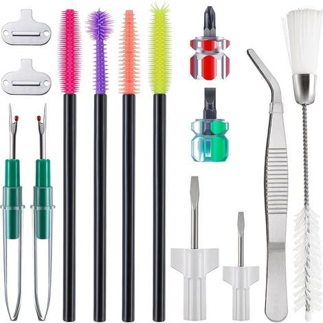 Kit per la cura della macchina da cucire, kit di pulizia, set da 14 pezzi per la manutenzione della macchina, misure assortite, multicolore. (1/5)