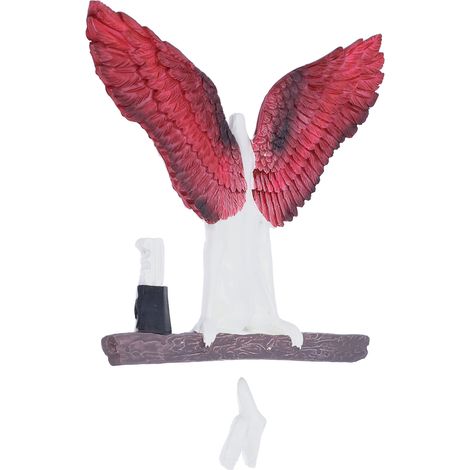 Statues d'ailes d'ange décoratives en résine tridimensionnelle, ornements de fond pour la maison, rouge, L 20 (1/5)
