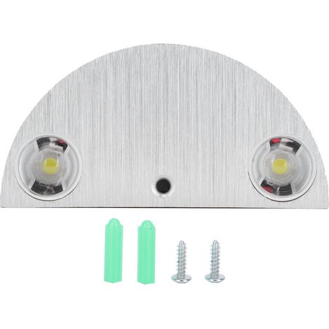 Luminaire mural moderne demi-cercle aluminium 9W blanc pur IP20 85-265V (1 lumière) - Pour bar, KTV, salon, exposition, décor d'intérieur