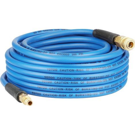 Hybrid Air Hose 15m Long 6mm ID x 11mm AD 300PSI with 1/4" Quick Couplings Bending Limiter (1/5)