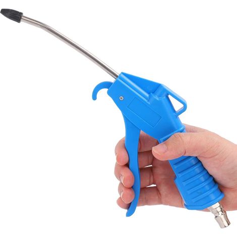 Pistolet de dépoussiérage pneumatique haute pression, pistolet de dépoussiérage puissant, pistolet de dépoussiérage bleu avec poignée renforcée et tube court, noyau en cuivre. (1/5)