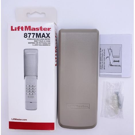Clavier à code pour porte de garage 877MAX 878MAX, compatible 376LM 377LM 976LM 977LM, système d'accès sans fil (1/5)