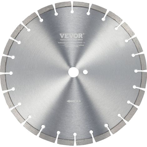 Disque à Tronçonner Diamanté 350 mm, Disque Diamant Humide ou Sèche, Lame de Scie à Béton avec Dents Plates de 12 mm, Diamètre du Trou Central Universel 25,4 mm, pour Béton, Carrelage, Brique (1/5)