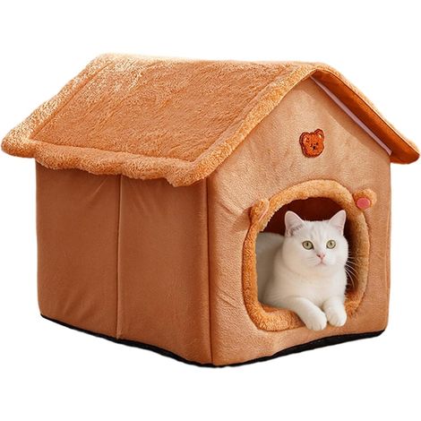pour chat pliable avec coussin amovible Lit pour chat ferm (1/5)