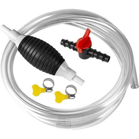 Bomba manual de sifón portátil para transferencia de líquidos en automóviles (con manguera de 3 m), bomba universal, para solventes, gasolina, agua, combustible, diésel y gasolina. (1/5)