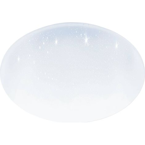 EGLO Deckenlampe Pogliola-S, Ø 50 cm, Kristalleffekt LED Deckenleuchte, Wohnzimmerlampe aus Stahl und Kunststoff, Lampe weiß, Kinderzimmerlampe, Küchenlampe, Bürolampe, Flurlampe Decke (1/8)