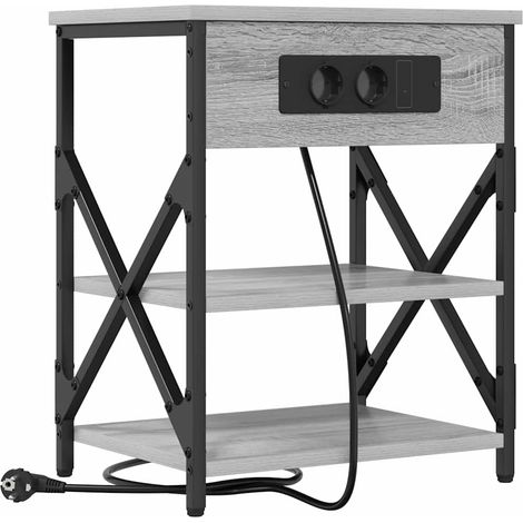 Maison Exclusive - Nachttisch Graues Sonoma 41 x 31 x 51 cm Holzw