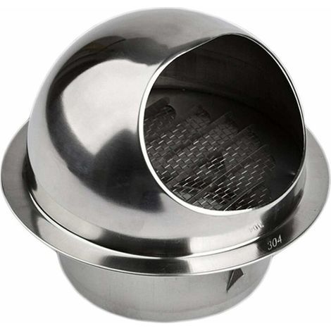 Rejilla de ventilación de 150 mm, rejilla de ventilación de acero inoxidable de alta calidad, rejilla de ventilación exterior con mosquitera, protege la fachada y evita la entrada de aire frío / Rejil (1/5)