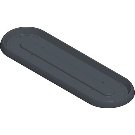 EDA – Soucoupe pour jardinière Osaka 80 cm – Dimensions 69,1 x 22 x 2,9 cm – Polypropylène gris anthracite – Retient l'humidité (1/5)