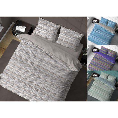 Sacco Copripiumino In 100% Cotone Made Italy Disegno Baia, misuraSingolocoloreVerde