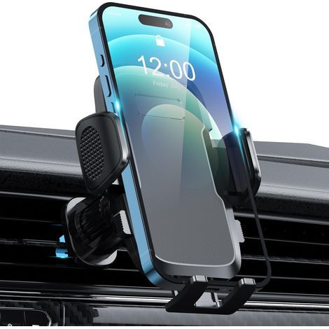 Support de téléphone pour voiture rotatif à 360° pour grille d'aération – Système de libération à une touche compatible avec iPhone 14 Pro Max et téléphones de 4 à 7 pouces (1/5)