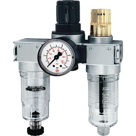 Riegler Wartungseinheit 3-tlg. »multifix-mini«, mit PC-Behälter, G 1/4 (1/4)