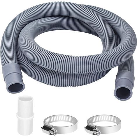 APEX Rallonge de tuyau de vidange pour lave-linge, tuyau universel de 2 m pour lave-linge, kit de rallonge pour lave-vaisselle (1/5)