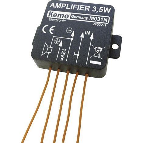 Amplificateur Mono (kit monté) Kemo M031N 5 V/DC, 6 V/DC, 9 V/DC, 12 V/DC 3.5 W 1 pc(s) (1/3)