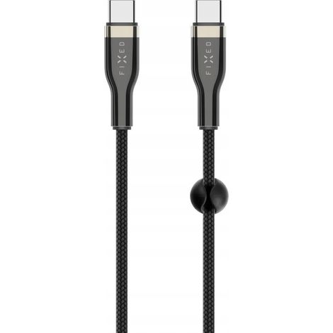 Cable USB tipo C fijo - Cable USB tipo C de 1,2 m, color negro, 1 unidad. (1/5)