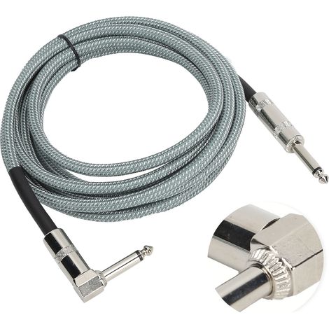 Câble audio pour guitare JORINDO, prise jack 6,35 mm mâle (1/4 po), accessoire pour amplificateur d'instrument de musique électrique, 3 m / 9,8 pi (1/5)