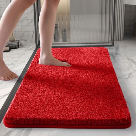 Tapis De Salle De Bain - Absorbant Non Glissant En Fibre Épaisse - Pour Entrée De Salle De Bain Douche Ou Toilettes - 40 X 60 Cm - 1 Pièce (1/4)