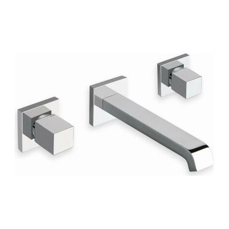 LAVABO MELANGEUR QUADRI MURAL REGULAR AVEC VIDAGE - CRISTINA ONDYNA QD24251 (1/3)