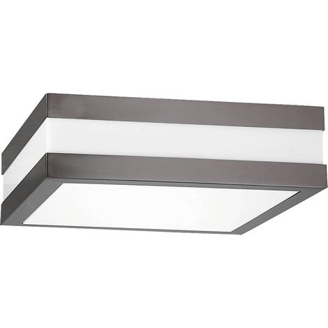 Esterno / soffitto parete Stuttgart metallo plastica grafite B: 28,5cm H: 28,5cm IP44 (1/5)