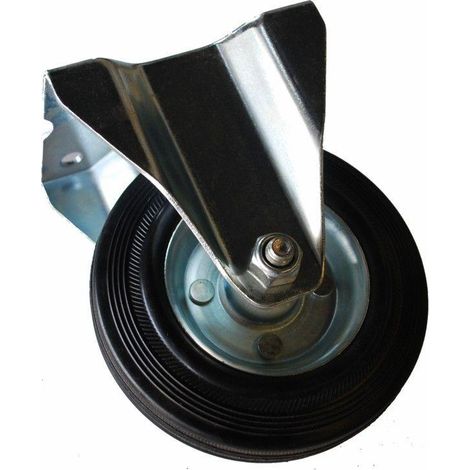 FPLUS rueda goma negra fija 125 mm. sin freno 75503 , Rueda de goma negra.
Diametro rueda 125 mm.
Peso maximo. 140 KG.
Altura total     154 mm.
Placa fija.