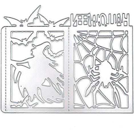 Halloween-Stanzformen aus Kohlenstoffstahl für Scrapbooking, Fotoalben, Papierkarten, Schablonen, dekorative Kartenränder und Bastelarbeiten