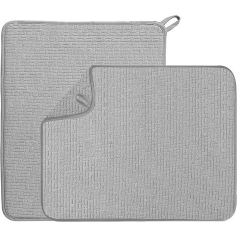 Strapazierfähige Küchenmatte mit ultrafeiner Faserstruktur, super saugfähige Geschirrmatte, Geschirrtuch (1/5)