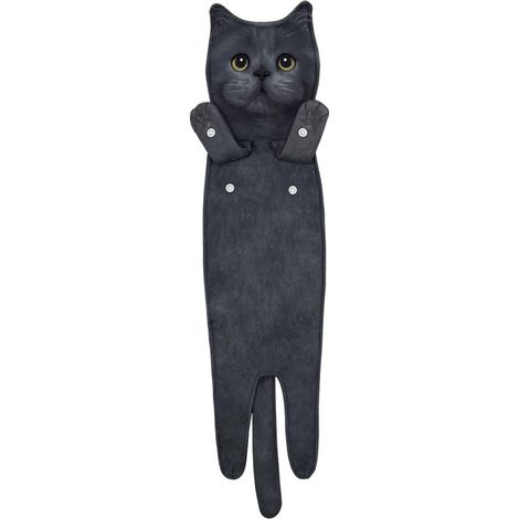 Filiyano-Serviettes blanches douces, serviettes décoratives en forme de chat, cadeaux pour les amoureux des chats, cadeaux de pendaison de crémaillère (1/4)