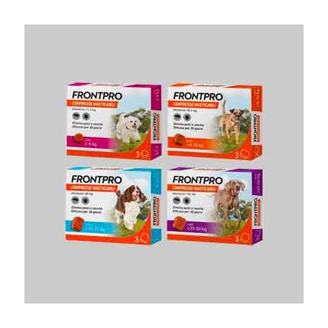 ANTIPARASSITARIO A COMPRESSE MASTICABILI 'FRONTLINE' Per cani 4-10Kg - 3 Compresse - FRONTLINE
