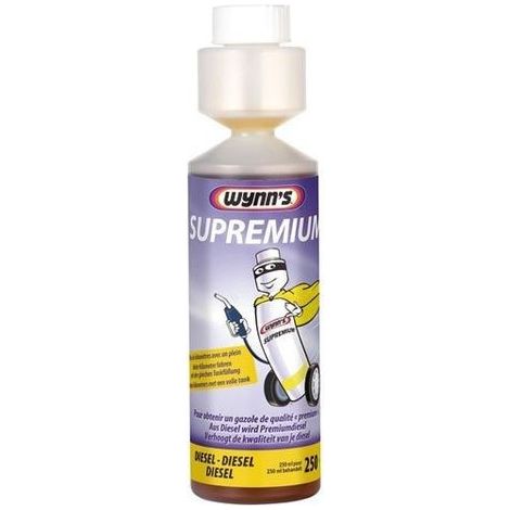 Additif carburant supremium diesel 250 ml – Améliore l'indice de cétane jusqu'à 3 points – Réduit les émissions de NOx jusqu'à 20% – Wynns (1/7)