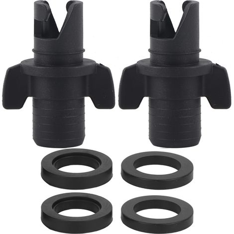 Connecteur valve kayak noir, adaptateur valve bateau gonflage accessoire planche surf (1/5)