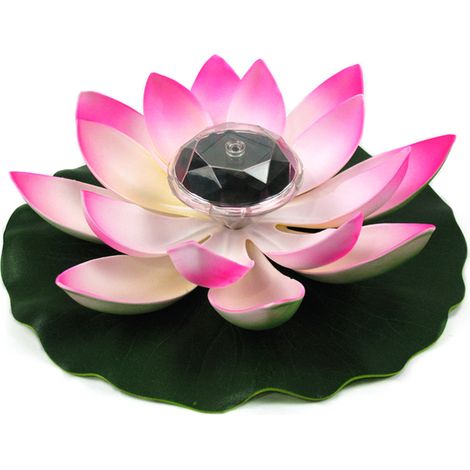 Lampe flottante LED Lotus multicolore RGB solaire extérieure étanche pour bassin jardin piscine fête nocturne auto allumage/extinction