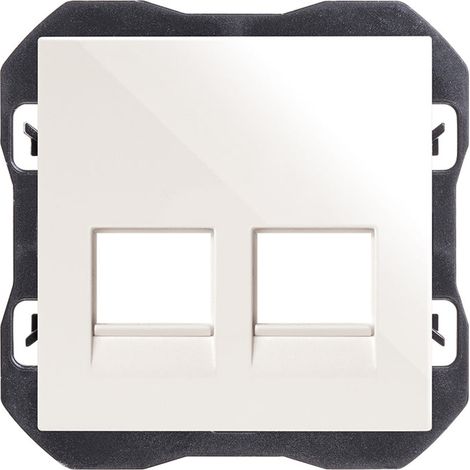 SIMON 270  Tapa RJ45 doble sin conector blanco 20000088-090 (1/3)