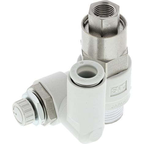 Régulateur de débit SMC ASP, R 3/8 Mâle ( Prix pour 1 )