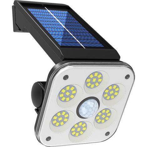 Lampada solare da esterno con sensore di movimento, 54 LED SMD, 1200 mAh, 3 modalità, impermeabile IP65, illuminazione solare da giardino per esterni (1/5)