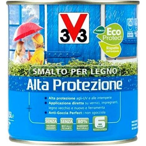SMALTO LEGNO 500ML AZZURRO PAST. ALTA PROTEZIONE