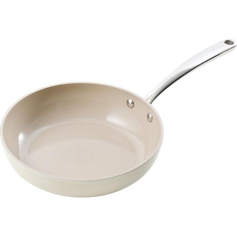 Bratpfanne 24 cm Keramik Antihaft, Induktion, Backofenfest, Spülmaschinenfest, Beige