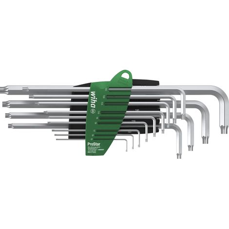 Wiha Set di chiavi a brugola in supporto ProStar TORX®, 13 pz., argento titanio, in confezione di cartone da espositore (39105)