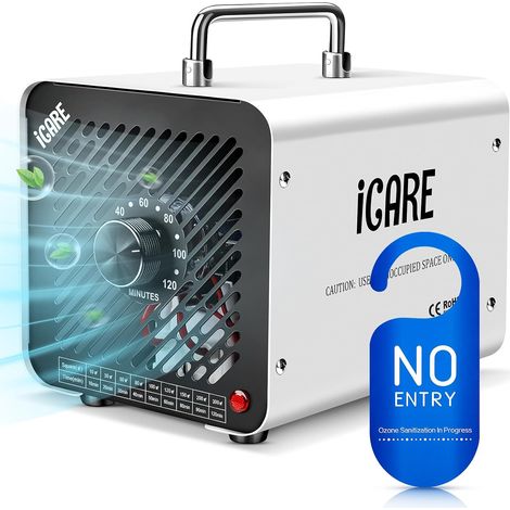 30, 000 mg/h Ozone Generator,  Negative Ion Generator,  Commercial Industrial Odor Eliminator with 120-Minute Timer for 300㎡ Room (1/5)